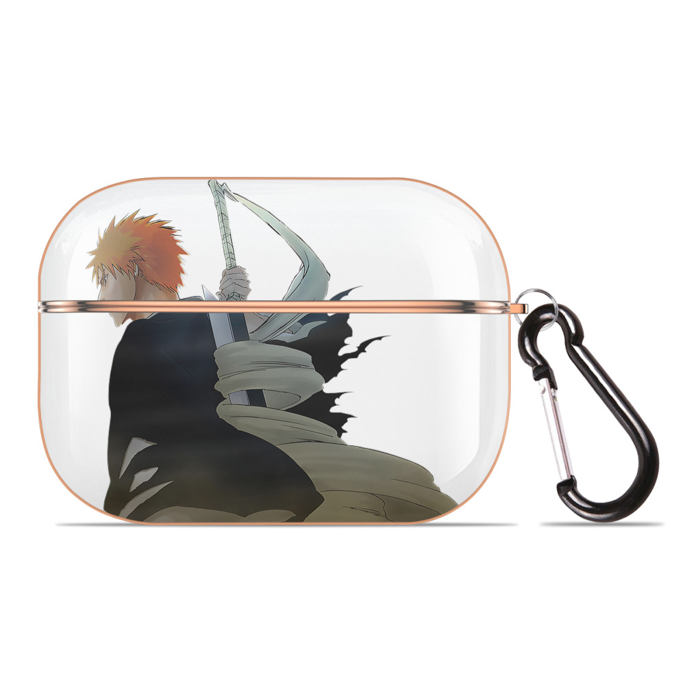 ブリーチ 黒崎一護（くろさき いちご）BLEACH Kurosaki Ichigo 【AirPods Pro用】ハードシェル保護ケース｜耐衝撃・防指紋・カラビナ付き商品仕様