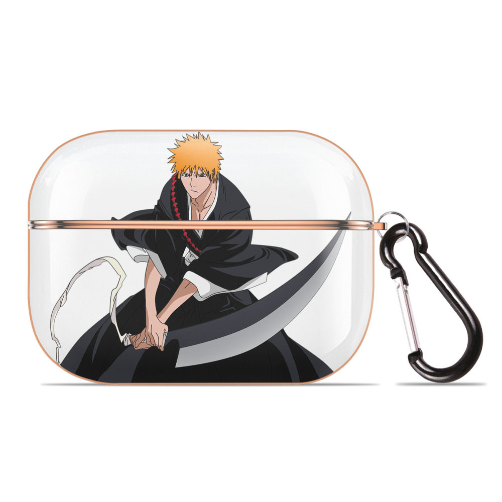 ブリーチ 黒崎一護（くろさき いちご）BLEACH Kurosaki Ichigo 【AirPods Pro用】ハードシェル保護ケース｜耐衝撃・防指紋・カラビナ付き商品仕様