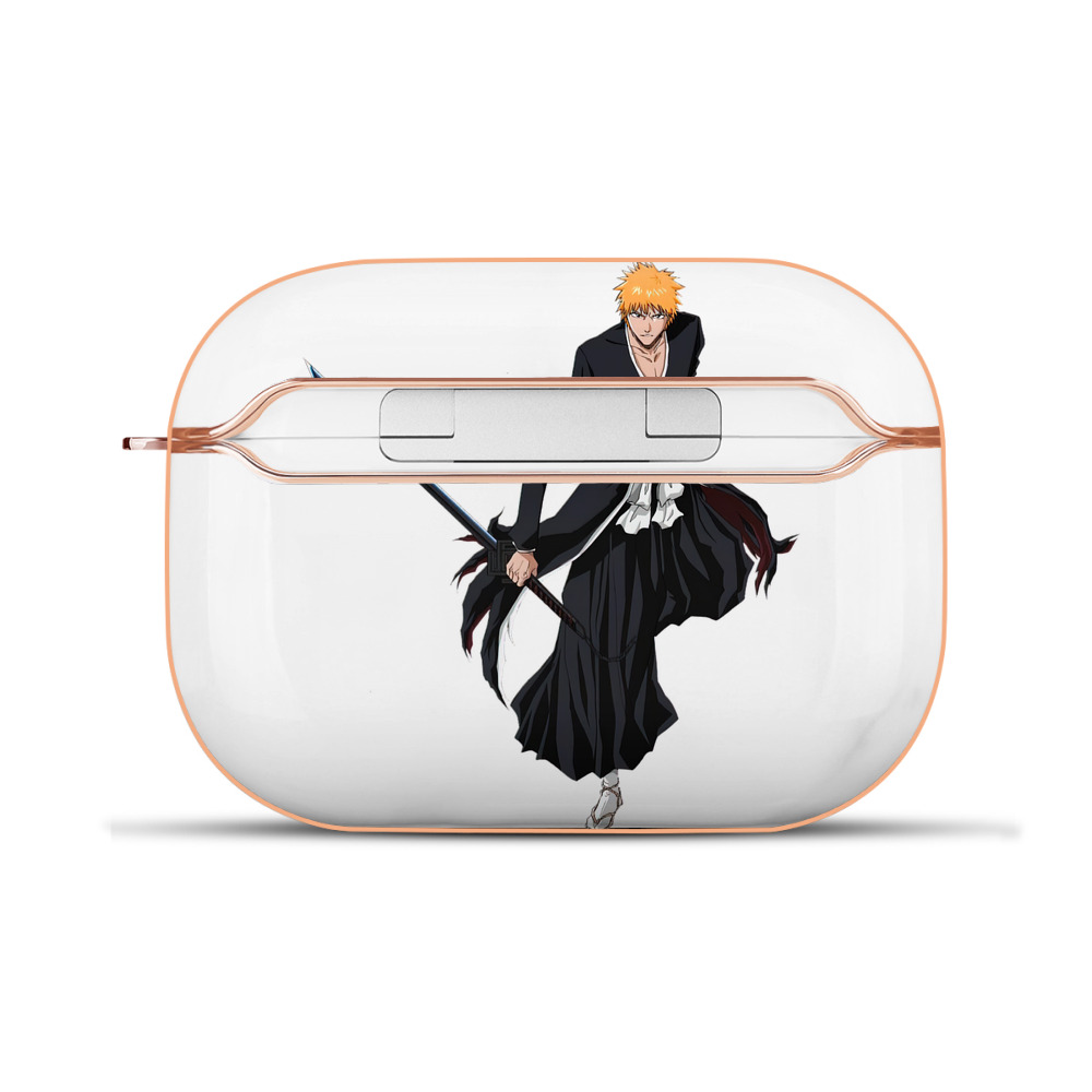 （画像用） ブリーチ 黒崎一護（くろさき いちご）BLEACH Kurosaki Ichigo 【AirPods Pro用】ハードシェル保護ケース｜耐衝撃・防指紋・カラビナ付き商品仕様