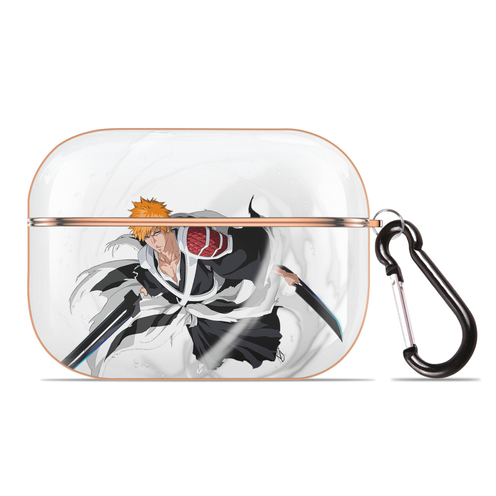 ブリーチ 黒崎一護（くろさき いちご）BLEACH Kurosaki Ichigo 【AirPods Pro用】ハードシェル保護ケース｜耐衝撃・防指紋・カラビナ付き商品仕様
