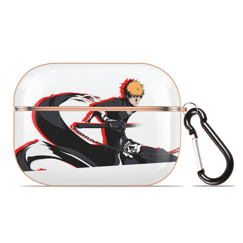ブリーチ 黒崎一護（くろさき いちご）BLEACH Kurosaki Ichigo 【AirPods Pro用】ハードシェル保護ケース｜耐衝撃・防指紋・カラビナ付き商品仕様
