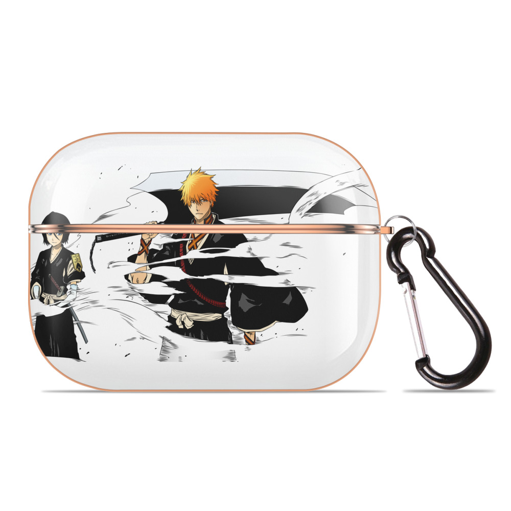 ブリーチ 黒崎一護（くろさき いちご）BLEACH Kurosaki Ichigo 【AirPods Pro用】ハードシェル保護ケース｜耐衝撃・防指紋・カラビナ付き商品仕様