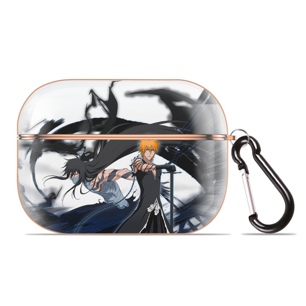 （画像用） ブリーチ 黒崎一護（くろさき いちご）BLEACH Kurosaki Ichigo 【AirPods Pro用】ハードシェル保護ケース｜耐衝撃・防指紋・カラビナ付き商品仕様