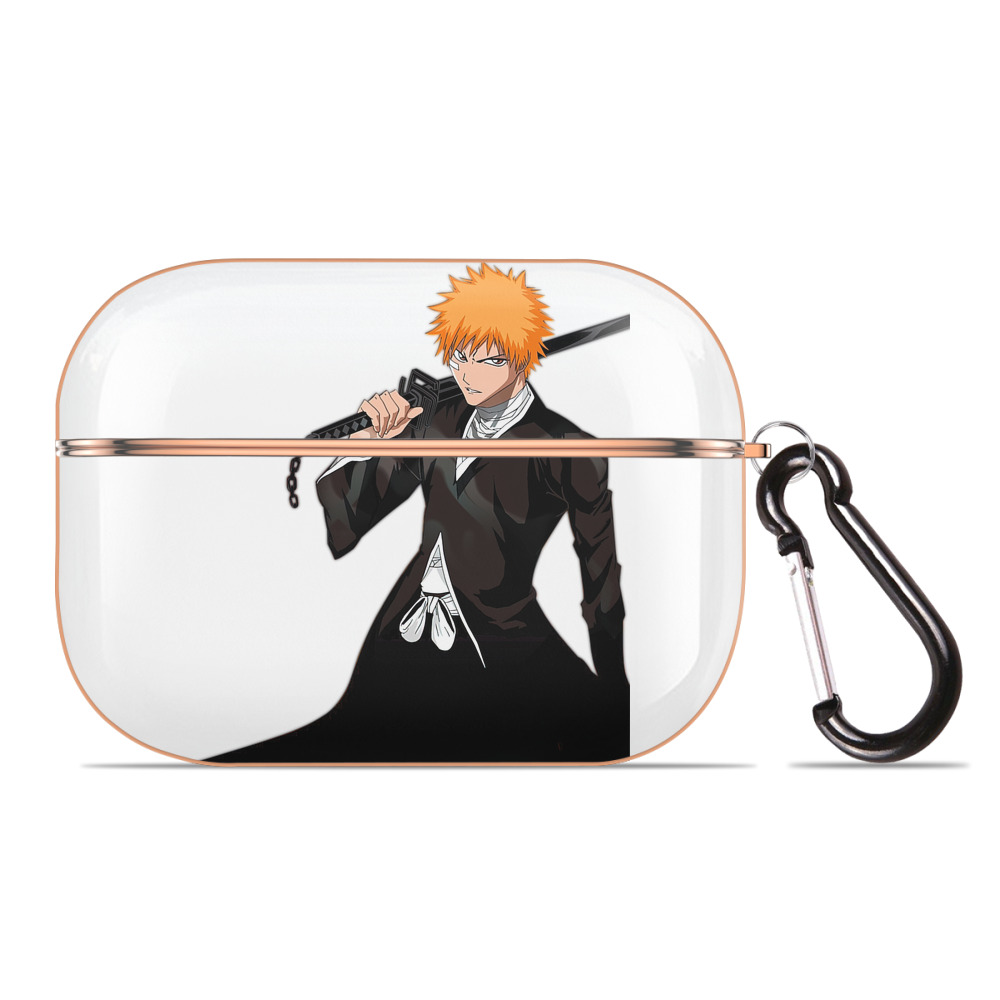 ブリーチ 黒崎一護（くろさき いちご）BLEACH Kurosaki Ichigo 【AirPods Pro用】ハードシェル保護ケース｜耐衝撃・防指紋・カラビナ付き商品仕様
