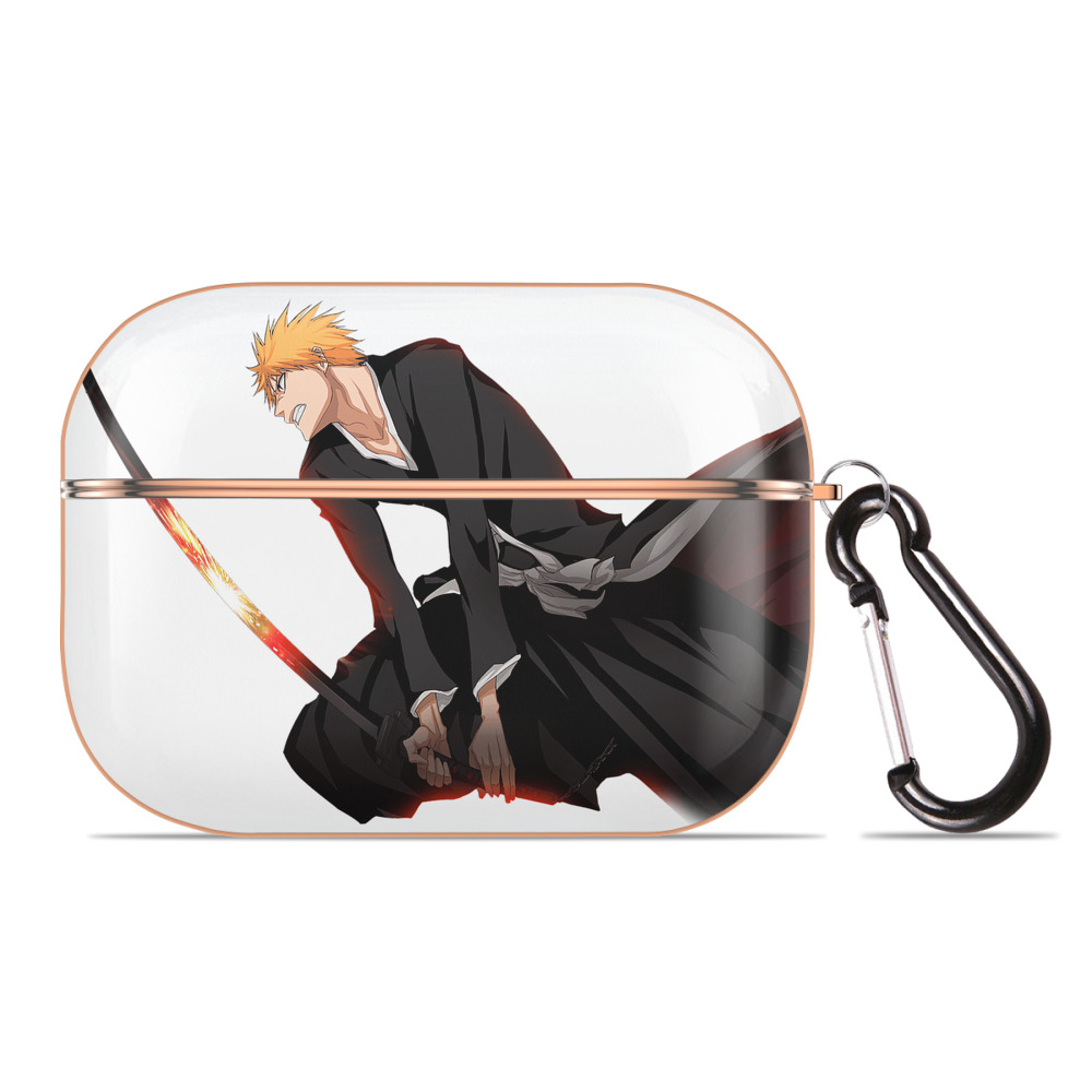 ブリーチ 黒崎一護（くろさき いちご）BLEACH Kurosaki Ichigo 【AirPods Pro用】ハードシェル保護ケース｜耐衝撃・防指紋・カラビナ付き商品仕様