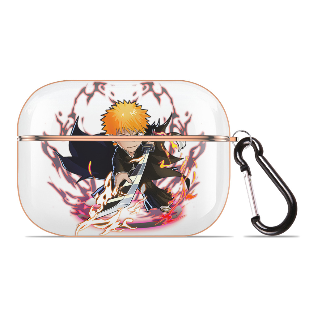 ブリーチ 黒崎一護（くろさき いちご）BLEACH Kurosaki Ichigo 【AirPods Pro用】ハードシェル保護ケース｜耐衝撃・防指紋・カラビナ付き商品仕様