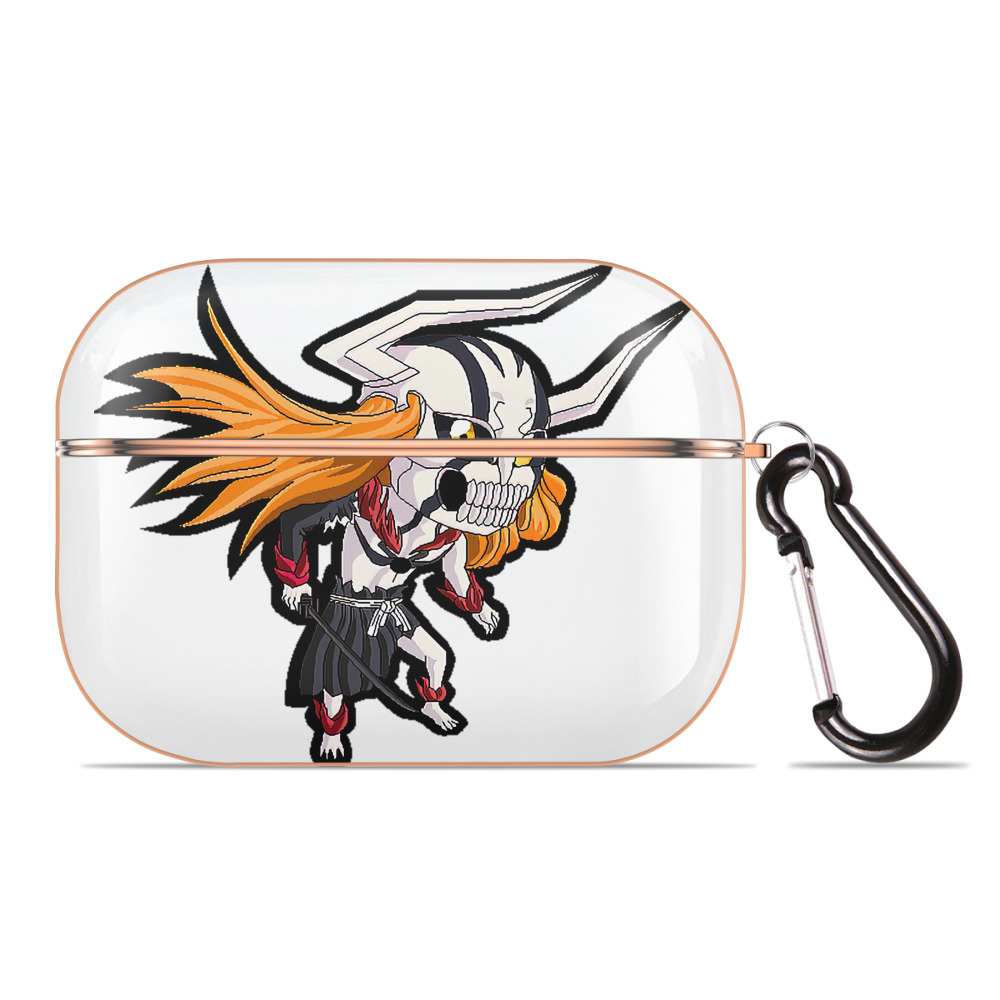 （画像用） ブリーチ 黒崎一護（くろさき いちご）BLEACH Kurosaki Ichigo 【AirPods Pro用】ハードシェル保護ケース｜耐衝撃・防指紋・カラビナ付き商品仕様