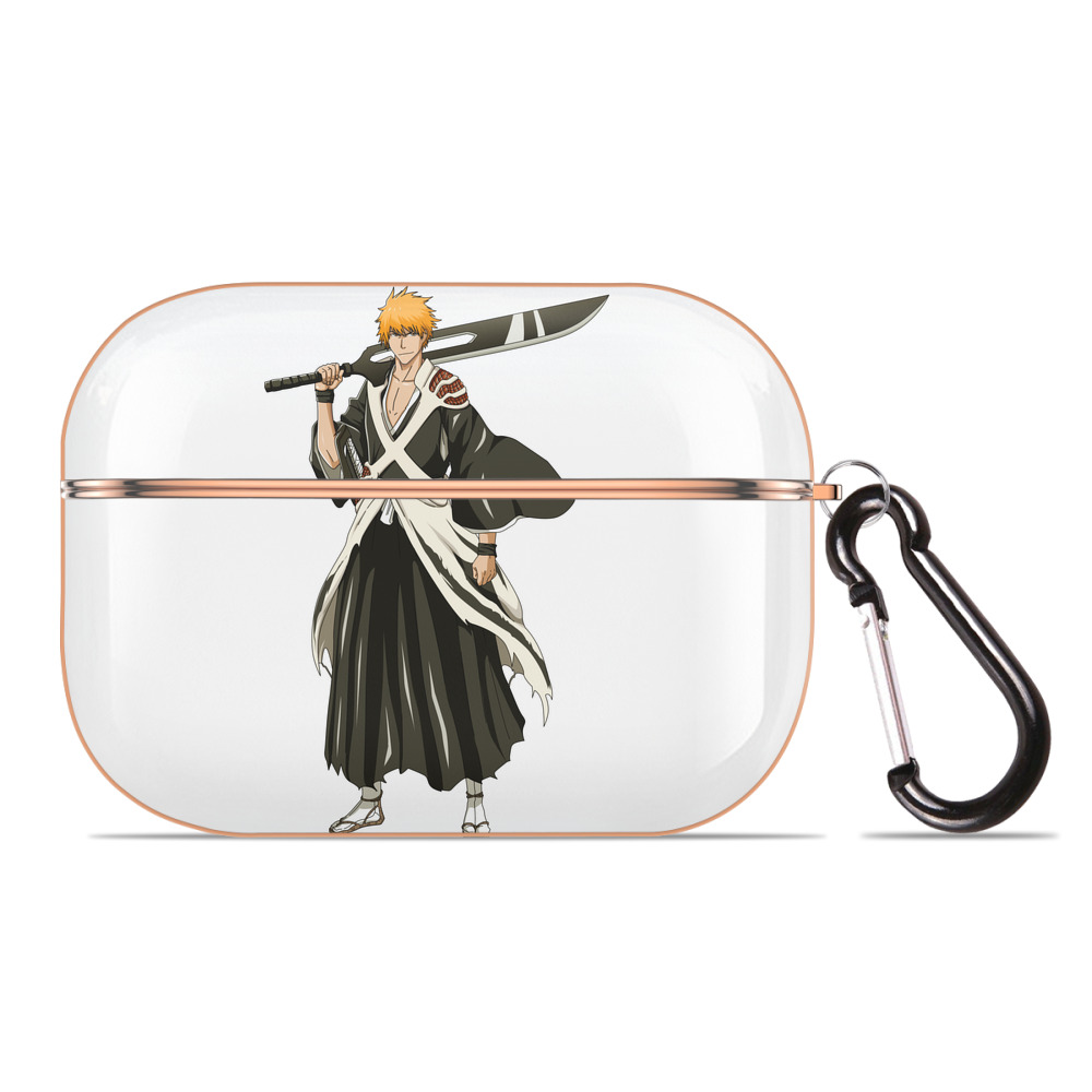 （画像用） ブリーチ 黒崎一護（くろさき いちご）BLEACH Kurosaki Ichigo 【AirPods Pro用】ハードシェル保護ケース｜耐衝撃・防指紋・カラビナ付き商品仕様