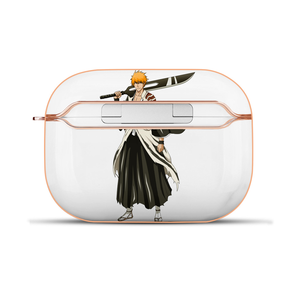 （画像用） ブリーチ 黒崎一護（くろさき いちご）BLEACH Kurosaki Ichigo 【AirPods Pro用】ハードシェル保護ケース｜耐衝撃・防指紋・カラビナ付き商品仕様