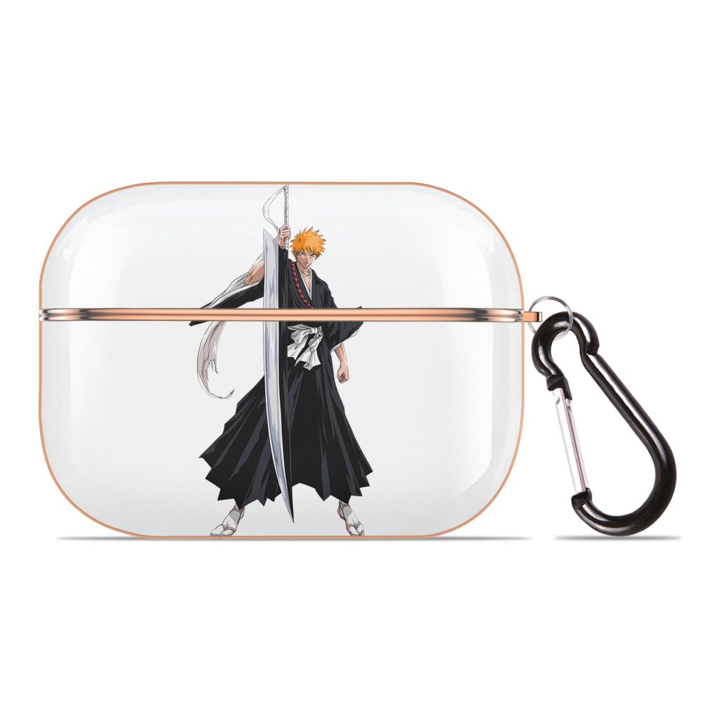 ブリーチ 黒崎一護（くろさき いちご）BLEACH Kurosaki Ichigo 【AirPods Pro用】ハードシェル保護ケース｜耐衝撃・防指紋・カラビナ付き商品仕様