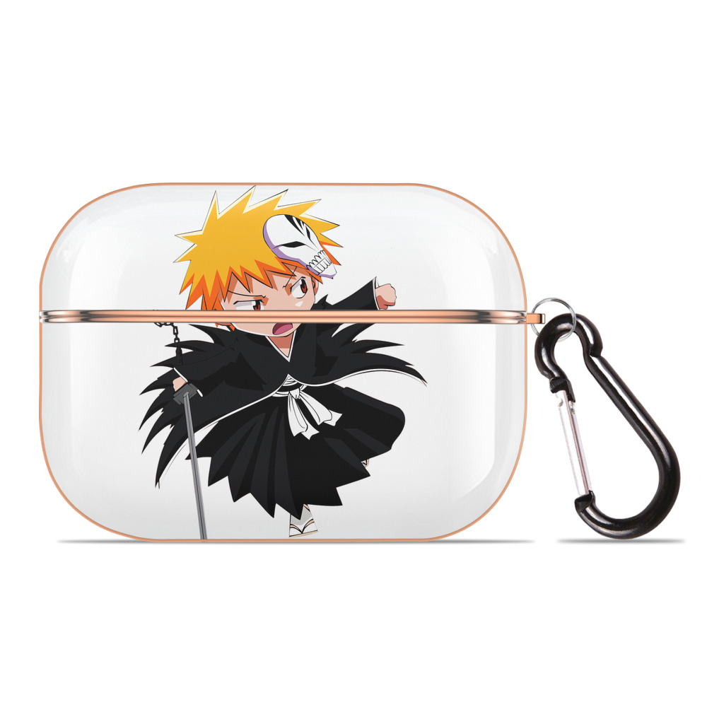 （画像用） ブリーチ 黒崎一護（くろさき いちご）BLEACH Kurosaki Ichigo 【AirPods Pro用】ハードシェル保護ケース｜耐衝撃・防指紋・カラビナ付き商品仕様