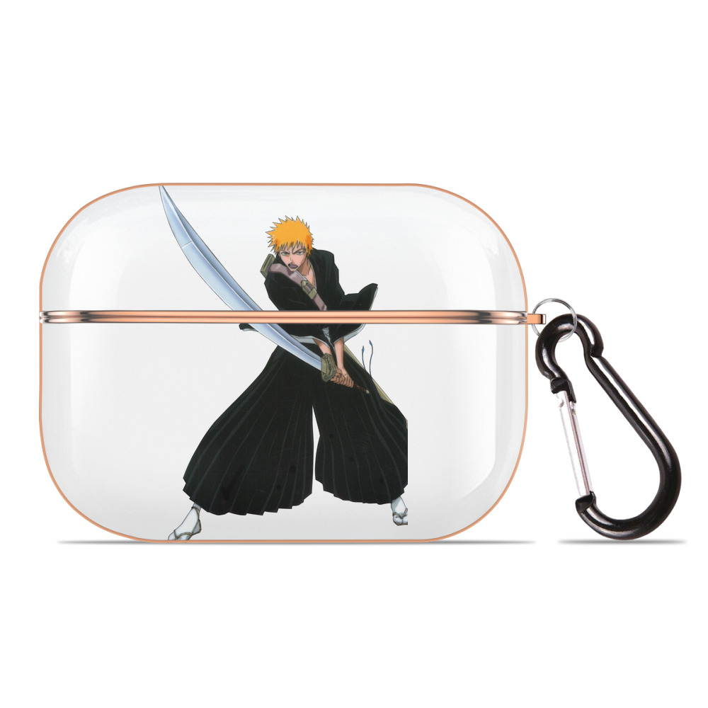 ブリーチ 黒崎一護（くろさき いちご）BLEACH Kurosaki Ichigo 【AirPods Pro用】ハードシェル保護ケース｜耐衝撃・防指紋・カラビナ付き商品仕様