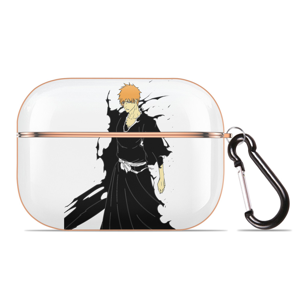 ブリーチ 黒崎一護（くろさき いちご）BLEACH Kurosaki Ichigo 【AirPods Pro用】ハードシェル保護ケース｜耐衝撃・防指紋・カラビナ付き商品仕様