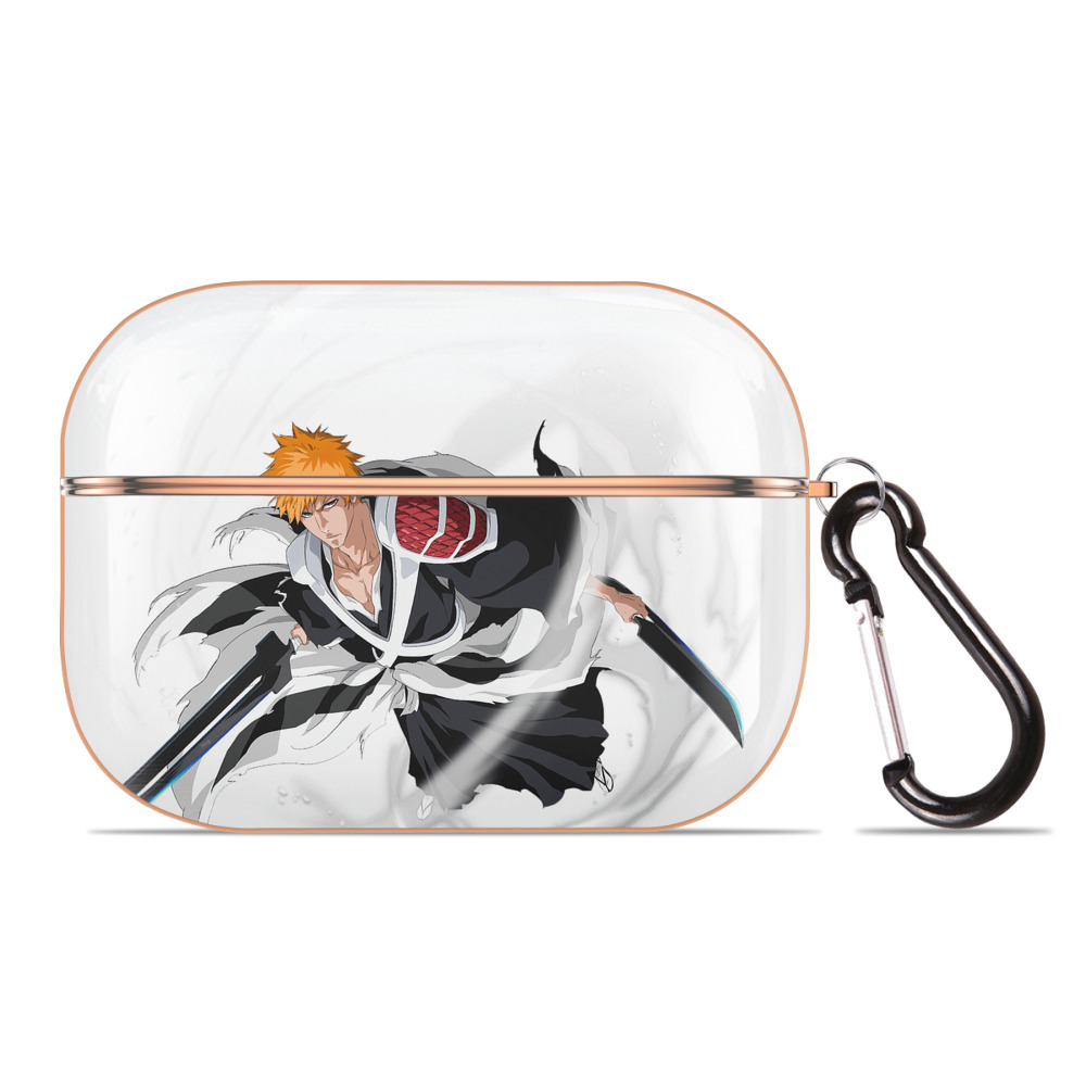 ブリーチ 黒崎一護（くろさき いちご）BLEACH Kurosaki Ichigo 【AirPods Pro用】ハードシェル保護ケース｜耐衝撃・防指紋・カラビナ付き商品仕様
