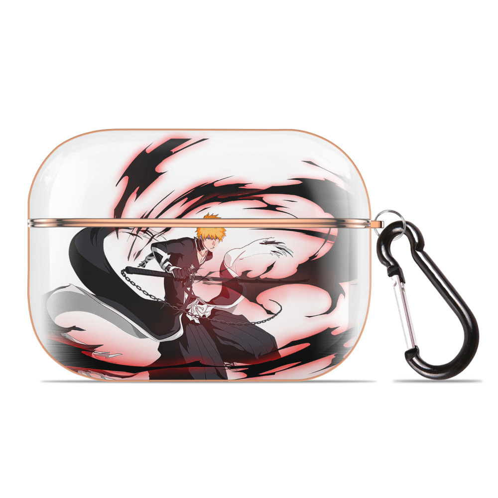 ブリーチ 黒崎一護（くろさき いちご）BLEACH Kurosaki Ichigo 【AirPods Pro用】ハードシェル保護ケース｜耐衝撃・防指紋・カラビナ付き商品仕様