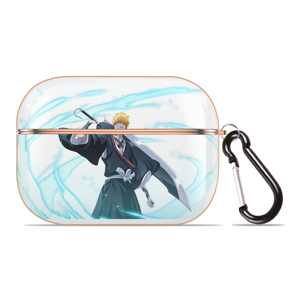 ブリーチ 黒崎一護（くろさき いちご）BLEACH Kurosaki Ichigo 【AirPods Pro用】ハードシェル保護ケース｜耐衝撃・防指紋・カラビナ付き商品仕様