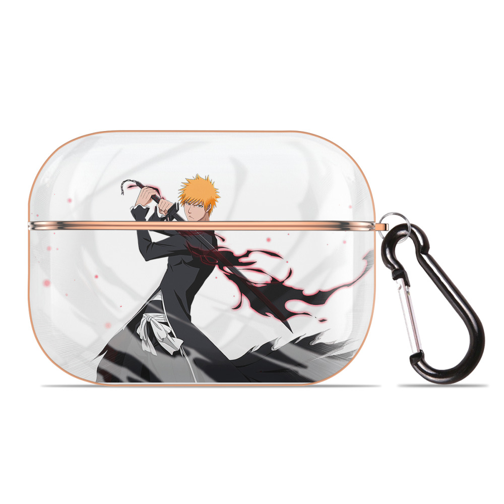 ブリーチ 黒崎一護（くろさき いちご）BLEACH Kurosaki Ichigo 【AirPods Pro用】ハードシェル保護ケース｜耐衝撃・防指紋・カラビナ付き商品仕様