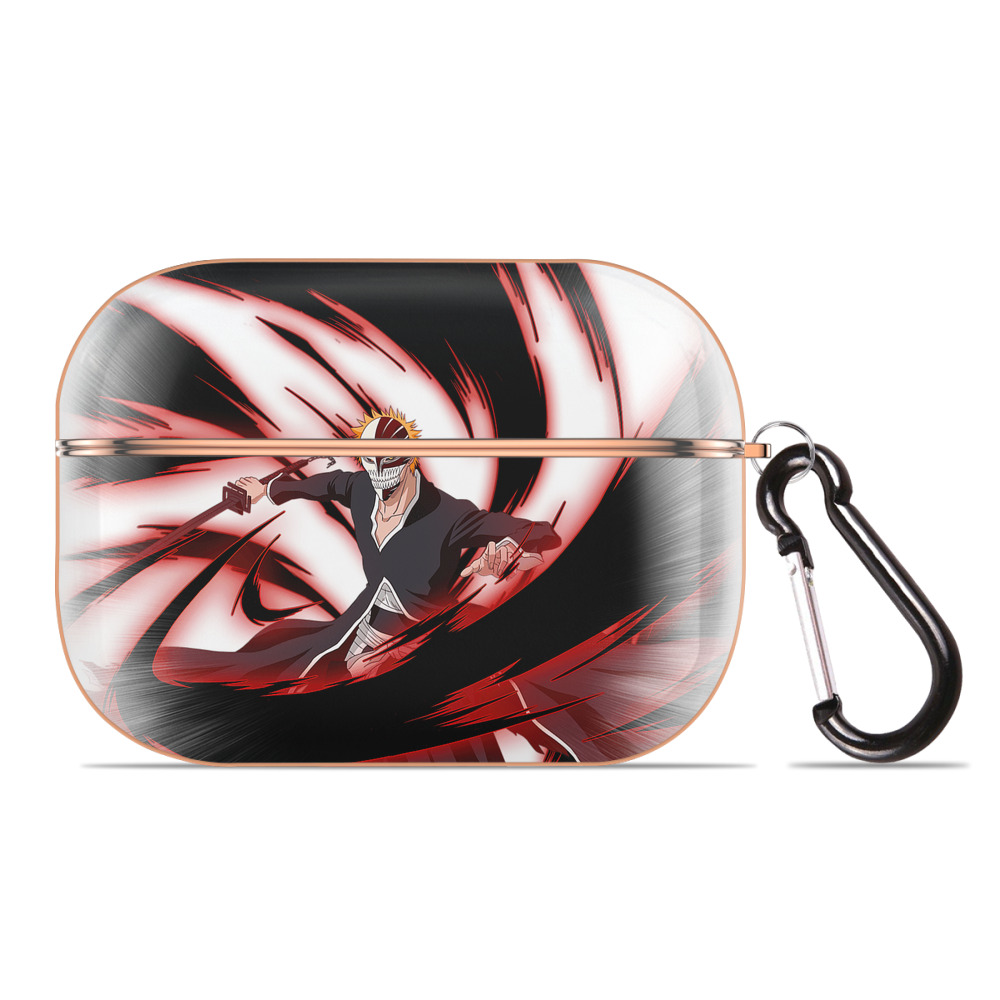 ブリーチ 黒崎一護（くろさき いちご）BLEACH Kurosaki Ichigo 【AirPods Pro用】ハードシェル保護ケース｜耐衝撃・防指紋・カラビナ付き商品仕様