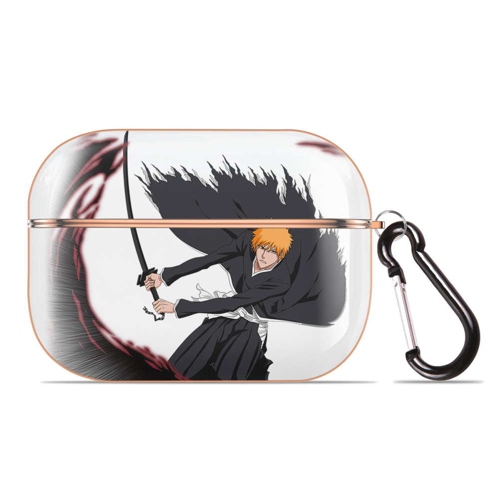 ブリーチ 黒崎一護（くろさき いちご）BLEACH Kurosaki Ichigo 【AirPods Pro用】ハードシェル保護ケース｜耐衝撃・防指紋・カラビナ付き商品仕様