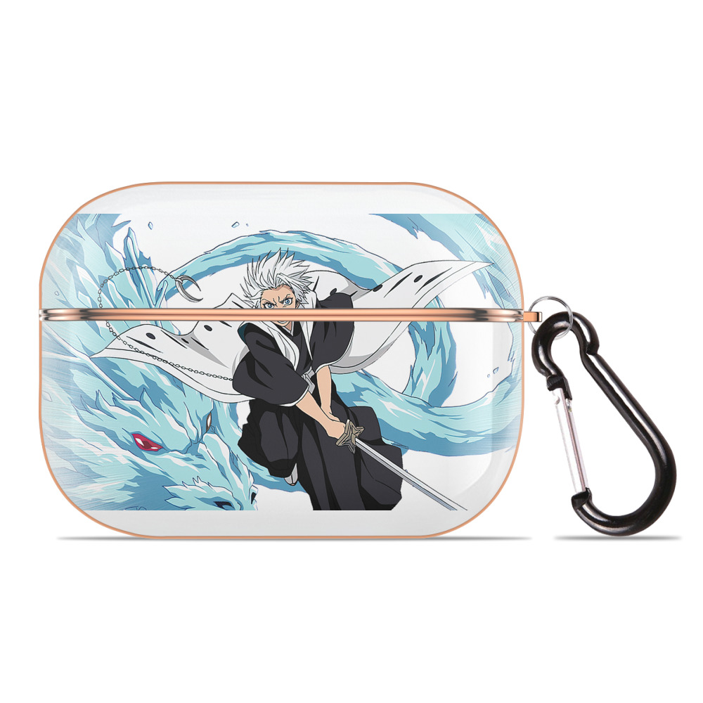 （画像用） ブリーチ 日番谷冬獅郎（ひつがや とうしろう） BLEACH Hitsugaya Toushirou 【AirPods Pro用】ハードシェル保護ケース｜耐衝撃・防指紋・カラビナ付き商品仕様