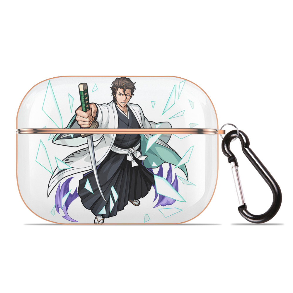 （画像用） ブリーチ 藍染 惣右介（あいぜん そうすけ） BLEACH Aizen Sousuke 【AirPods Pro用】ハードシェル保護ケース｜耐衝撃・防指紋・カラビナ付き商品仕様