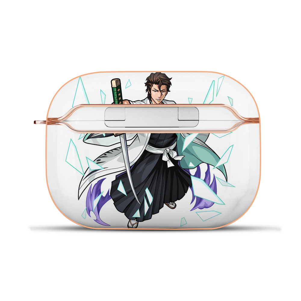 （画像用） ブリーチ 藍染 惣右介（あいぜん そうすけ） BLEACH Aizen Sousuke 【AirPods Pro用】ハードシェル保護ケース｜耐衝撃・防指紋・カラビナ付き商品仕様