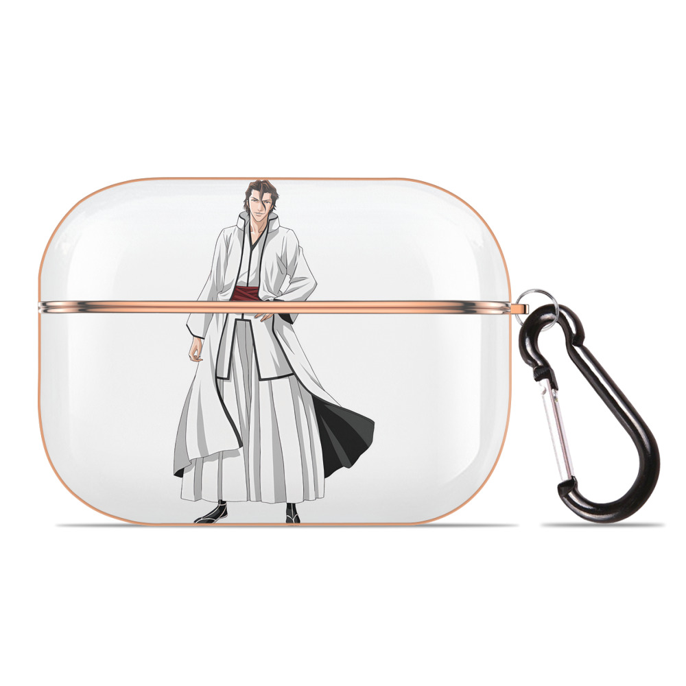 （画像用） ブリーチ 藍染 惣右介（あいぜん そうすけ） BLEACH Aizen Sousuke 【AirPods Pro用】ハードシェル保護ケース｜耐衝撃・防指紋・カラビナ付き商品仕様