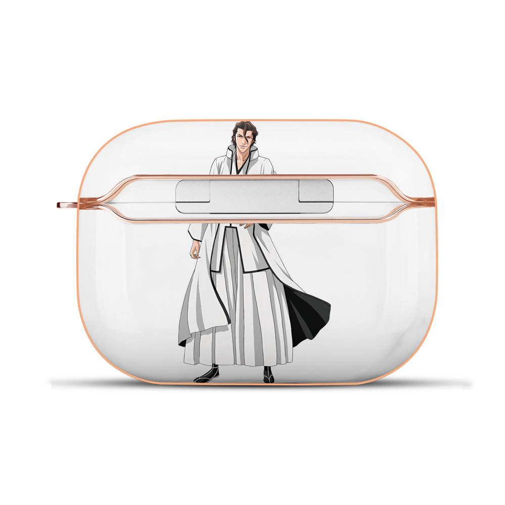 （画像用） ブリーチ 藍染 惣右介（あいぜん そうすけ） BLEACH Aizen Sousuke 【AirPods Pro用】ハードシェル保護ケース｜耐衝撃・防指紋・カラビナ付き商品仕様