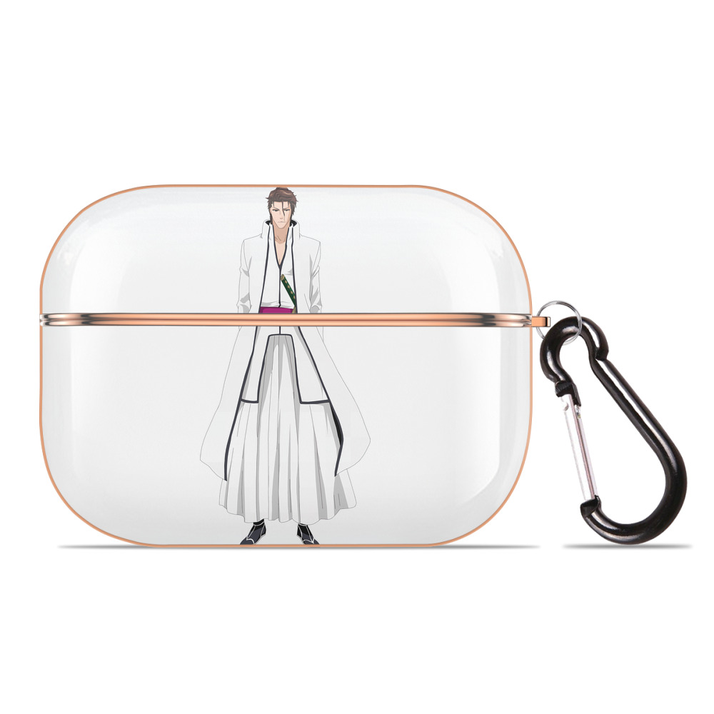 （画像用） ブリーチ 藍染 惣右介（あいぜん そうすけ） BLEACH Aizen Sousuke 【AirPods Pro用】ハードシェル保護ケース｜耐衝撃・防指紋・カラビナ付き商品仕様
