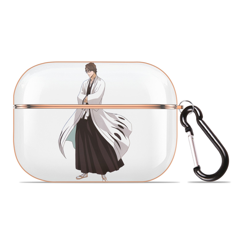 （画像用） ブリーチ 藍染 惣右介（あいぜん そうすけ） BLEACH Aizen Sousuke 【AirPods Pro用】ハードシェル保護ケース｜耐衝撃・防指紋・カラビナ付き商品仕様