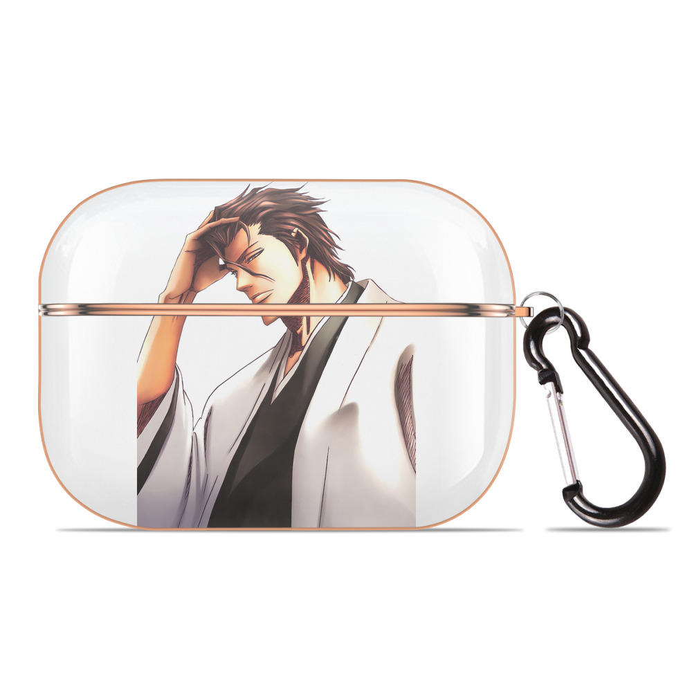（画像用） ブリーチ 藍染 惣右介（あいぜん そうすけ） BLEACH Aizen Sousuke 【AirPods Pro用】ハードシェル保護ケース｜耐衝撃・防指紋・カラビナ付き商品仕様