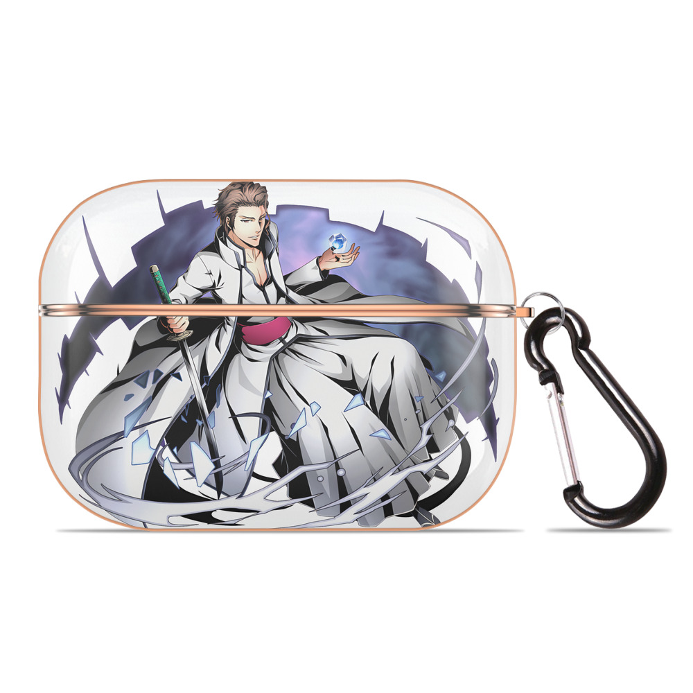 （画像用） ブリーチ 藍染 惣右介（あいぜん そうすけ） BLEACH Aizen Sousuke 【AirPods Pro用】ハードシェル保護ケース｜耐衝撃・防指紋・カラビナ付き商品仕様