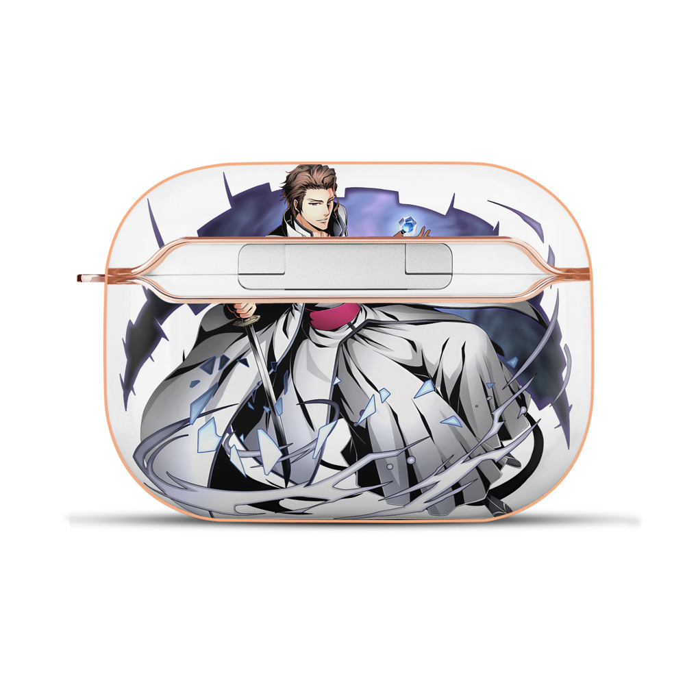 （画像用） ブリーチ 藍染 惣右介（あいぜん そうすけ） BLEACH Aizen Sousuke 【AirPods Pro用】ハードシェル保護ケース｜耐衝撃・防指紋・カラビナ付き商品仕様