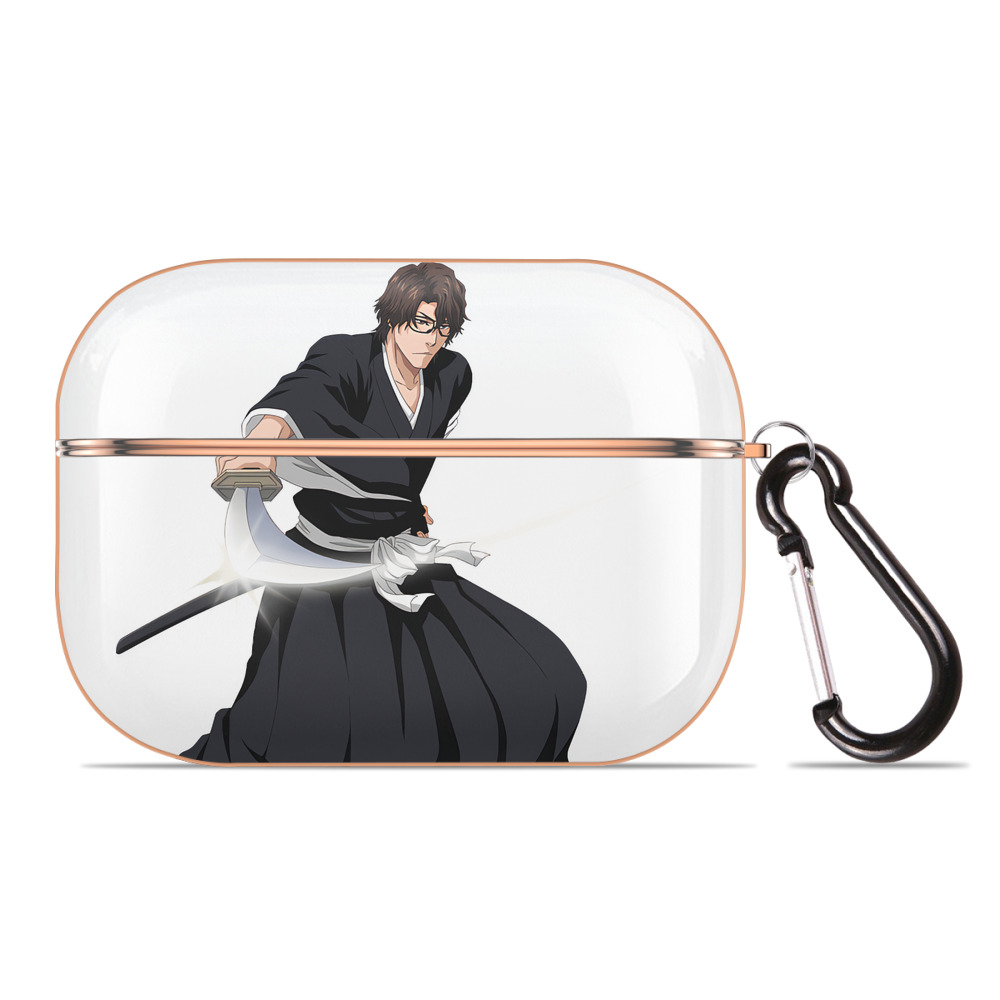 （画像用） ブリーチ 藍染 惣右介（あいぜん そうすけ） BLEACH Aizen Sousuke 【AirPods Pro用】ハードシェル保護ケース｜耐衝撃・防指紋・カラビナ付き商品仕様