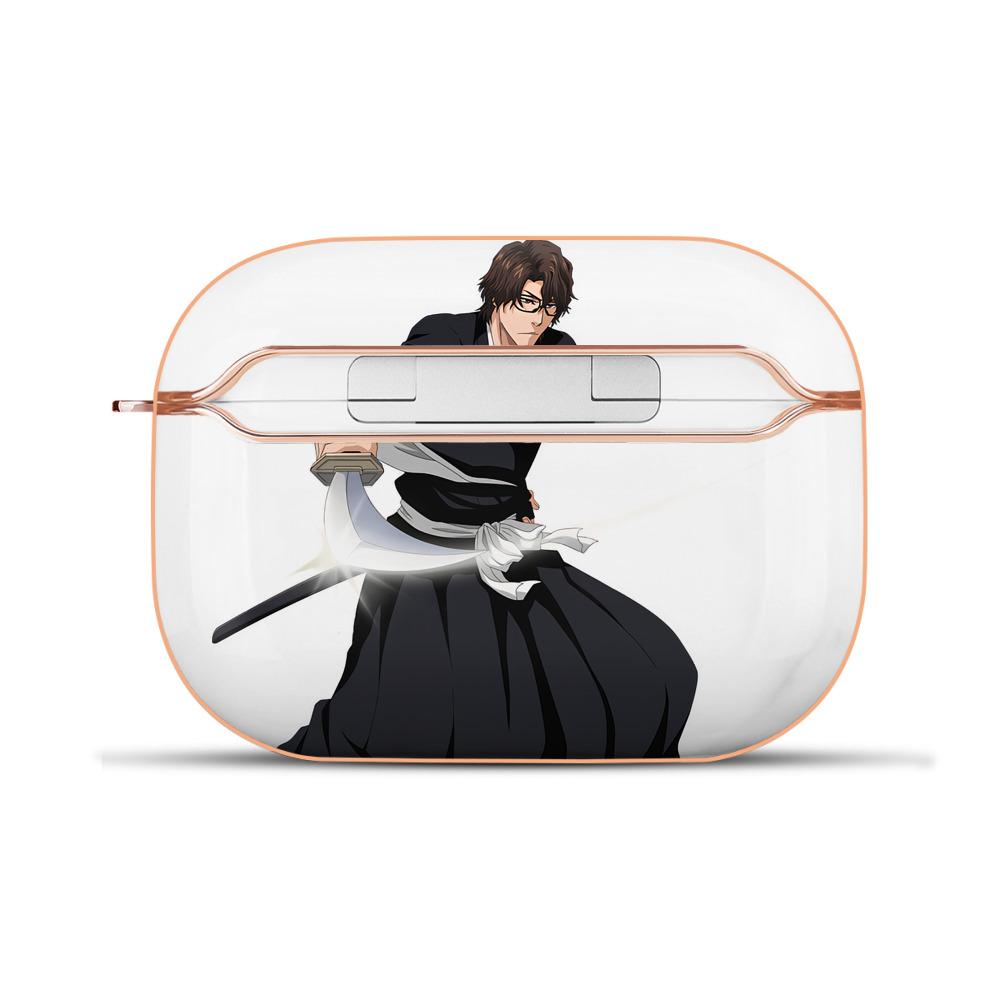（画像用） ブリーチ 藍染 惣右介（あいぜん そうすけ） BLEACH Aizen Sousuke 【AirPods Pro用】ハードシェル保護ケース｜耐衝撃・防指紋・カラビナ付き商品仕様