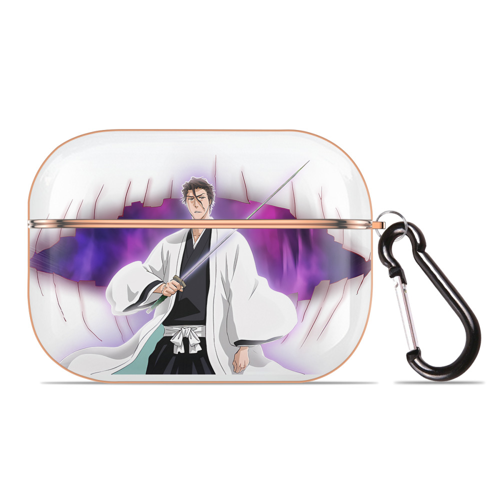 （画像用） ブリーチ 藍染 惣右介（あいぜん そうすけ） BLEACH Aizen Sousuke 【AirPods Pro用】ハードシェル保護ケース｜耐衝撃・防指紋・カラビナ付き商品仕様