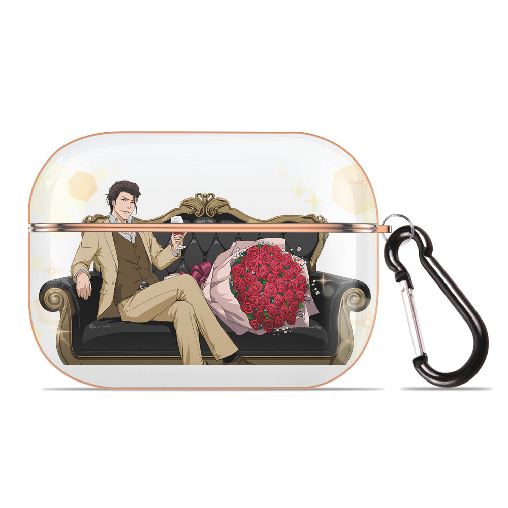 （画像用） ブリーチ 藍染 惣右介（あいぜん そうすけ） BLEACH Aizen Sousuke 【AirPods Pro用】ハードシェル保護ケース｜耐衝撃・防指紋・カラビナ付き商品仕様