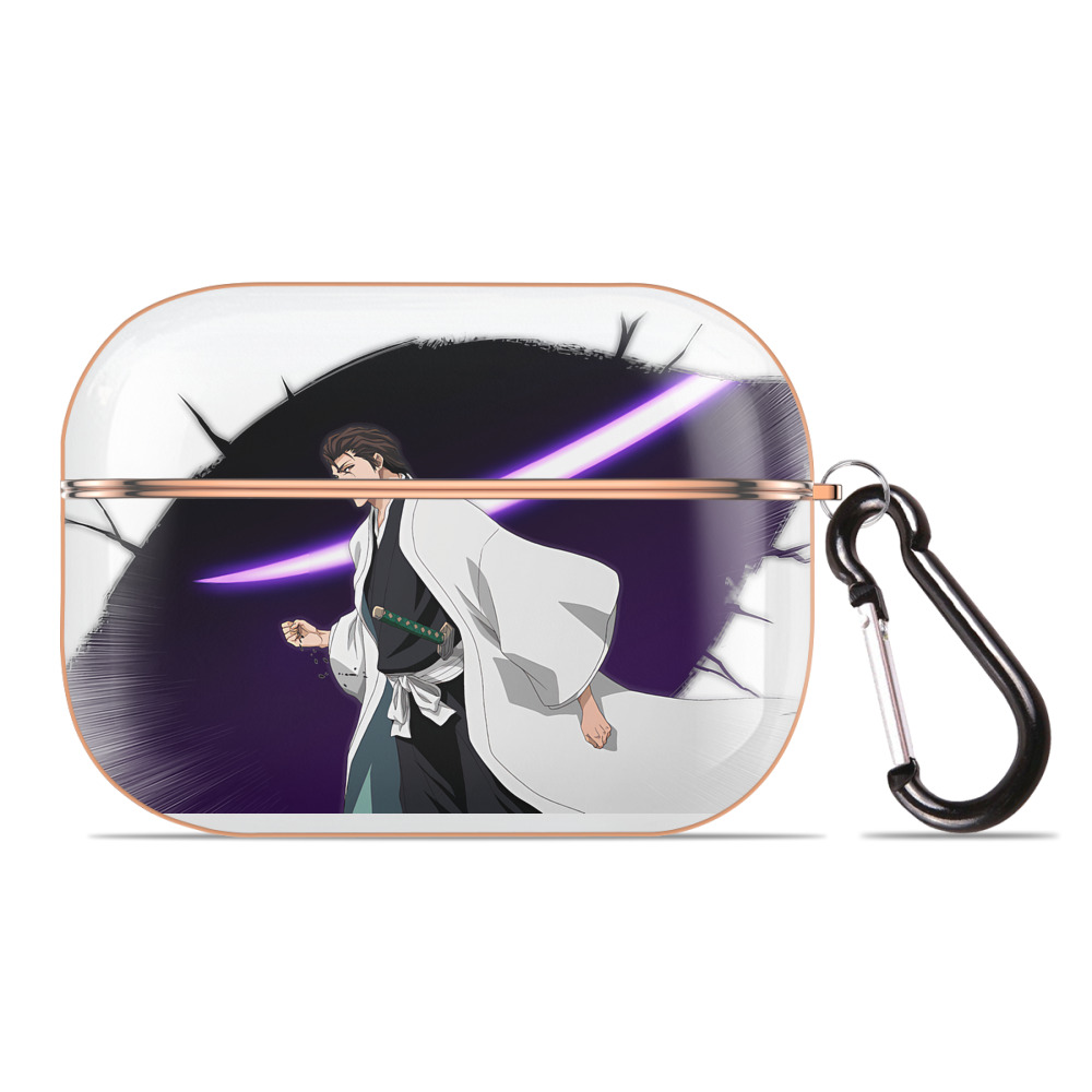 （画像用） ブリーチ 藍染 惣右介（あいぜん そうすけ） BLEACH Aizen Sousuke 【AirPods Pro用】ハードシェル保護ケース｜耐衝撃・防指紋・カラビナ付き商品仕様