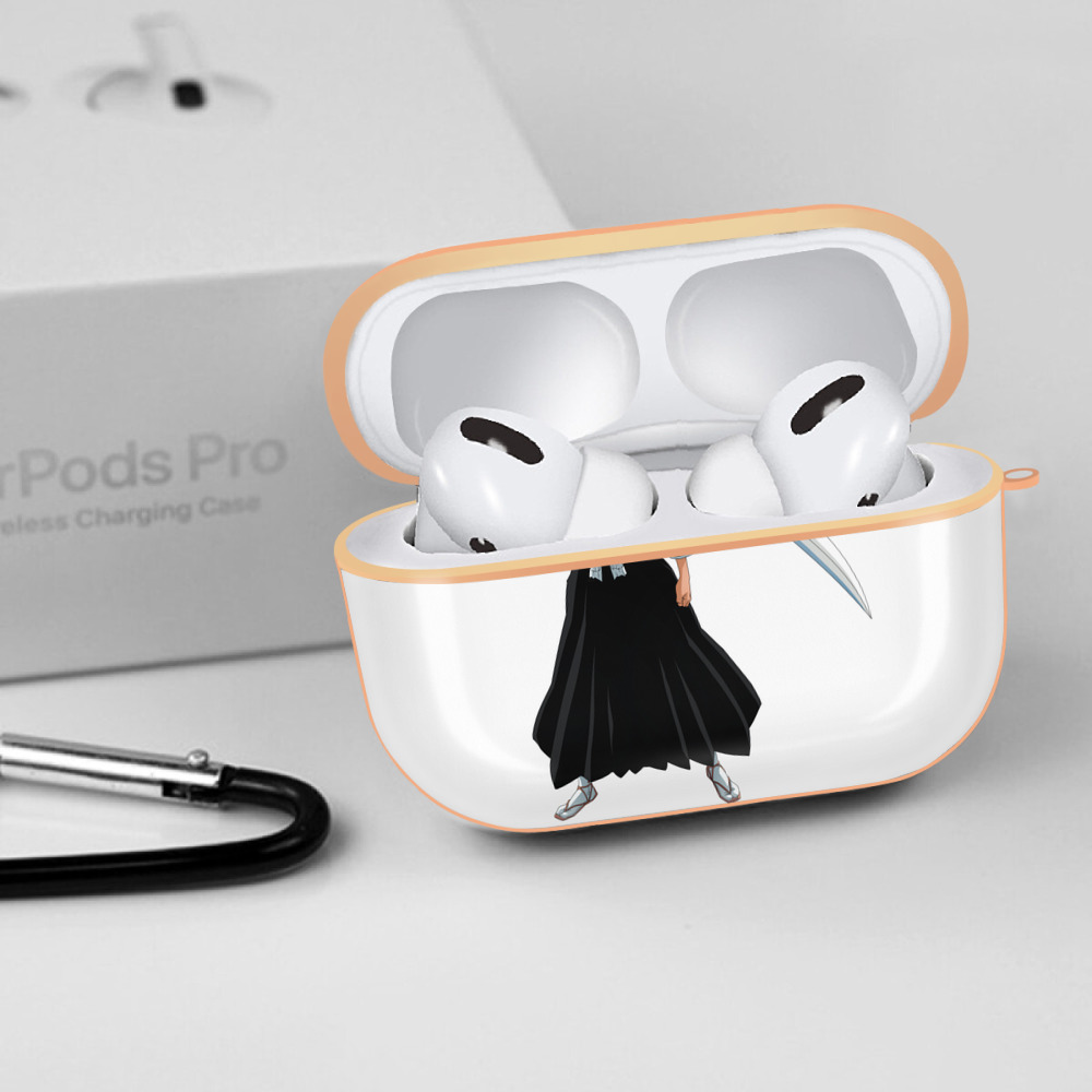 ブリーチ 黒崎一護（くろさき いちご）BLEACH Kurosaki Ichigo 【AirPods Pro用】ハードシェル保護ケース｜耐衝撃・防指紋・カラビナ付き商品仕様