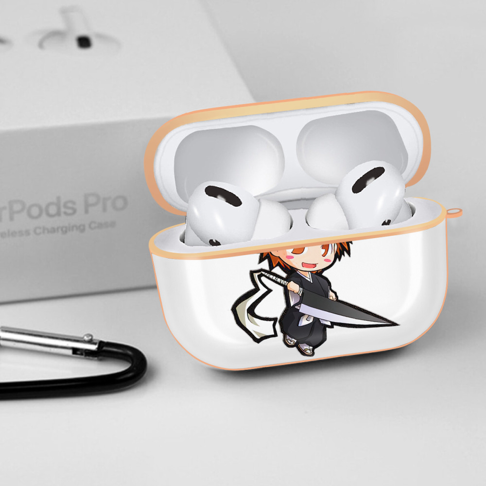 ブリーチ 黒崎一護（くろさき いちご）BLEACH Kurosaki Ichigo 【AirPods Pro用】ハードシェル保護ケース｜耐衝撃・防指紋・カラビナ付き商品仕様
