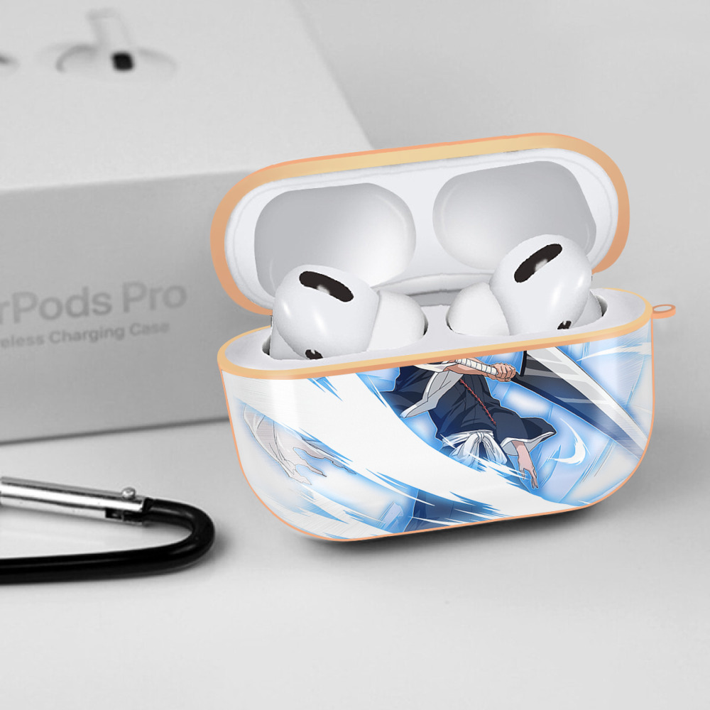 ブリーチ 黒崎一護（くろさき いちご）BLEACH Kurosaki Ichigo 【AirPods Pro用】ハードシェル保護ケース｜耐衝撃・防指紋・カラビナ付き商品仕様