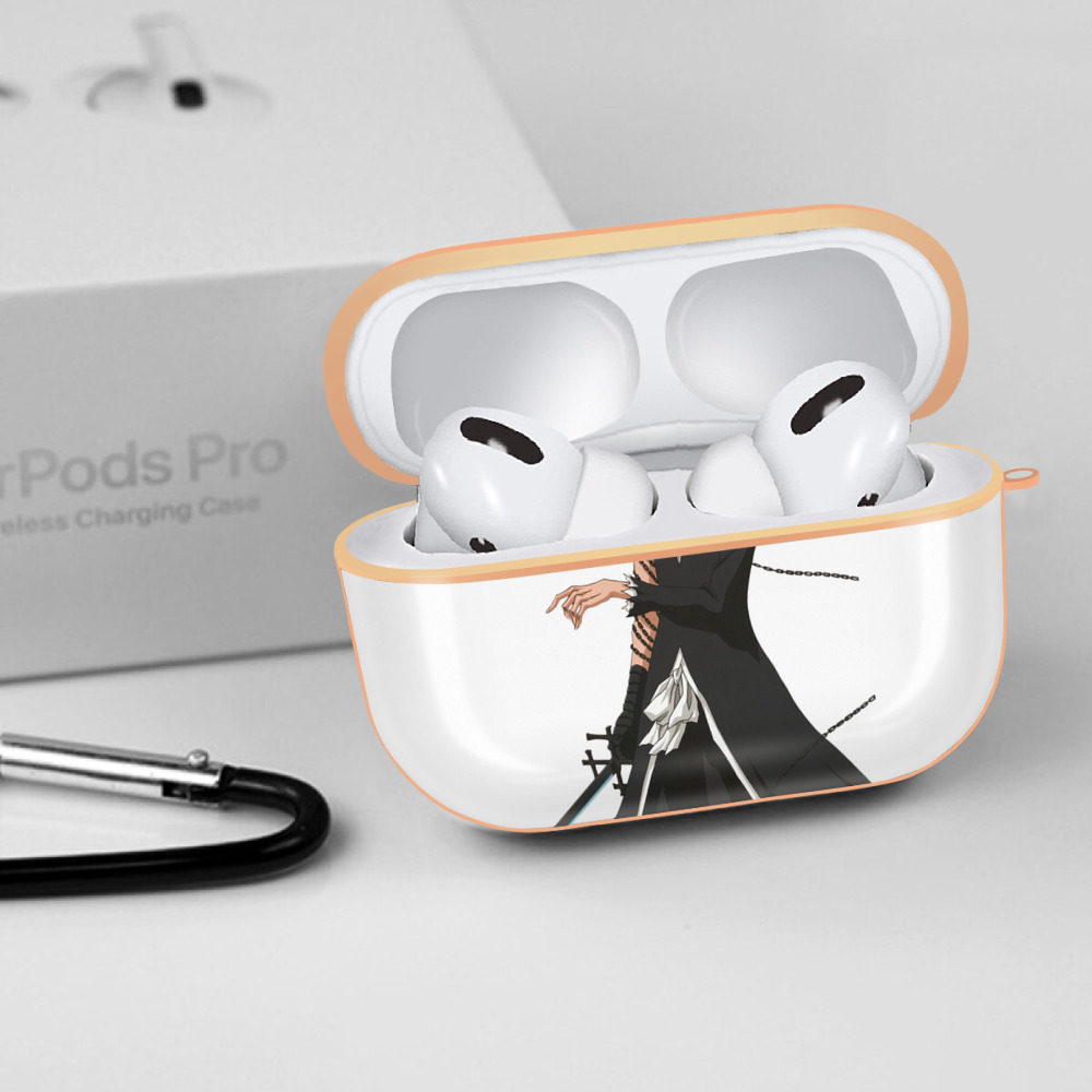 ブリーチ 黒崎一護（くろさき いちご）BLEACH Kurosaki Ichigo 【AirPods Pro用】ハードシェル保護ケース｜耐衝撃・防指紋・カラビナ付き商品仕様