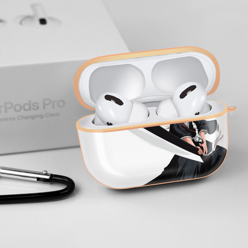ブリーチ 黒崎一護（くろさき いちご）BLEACH Kurosaki Ichigo 【AirPods Pro用】ハードシェル保護ケース｜耐衝撃・防指紋・カラビナ付き商品仕様