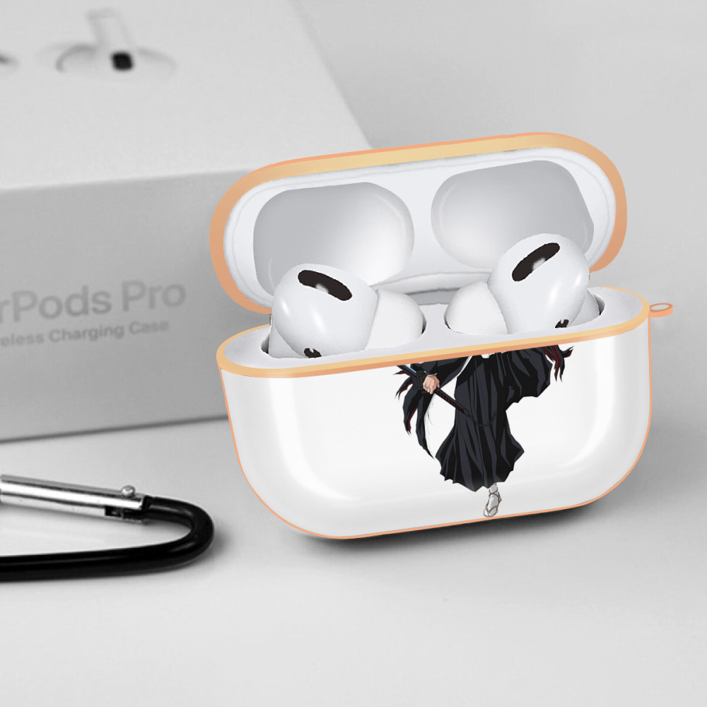 ブリーチ 黒崎一護（くろさき いちご）BLEACH Kurosaki Ichigo 【AirPods Pro用】ハードシェル保護ケース｜耐衝撃・防指紋・カラビナ付き商品仕様