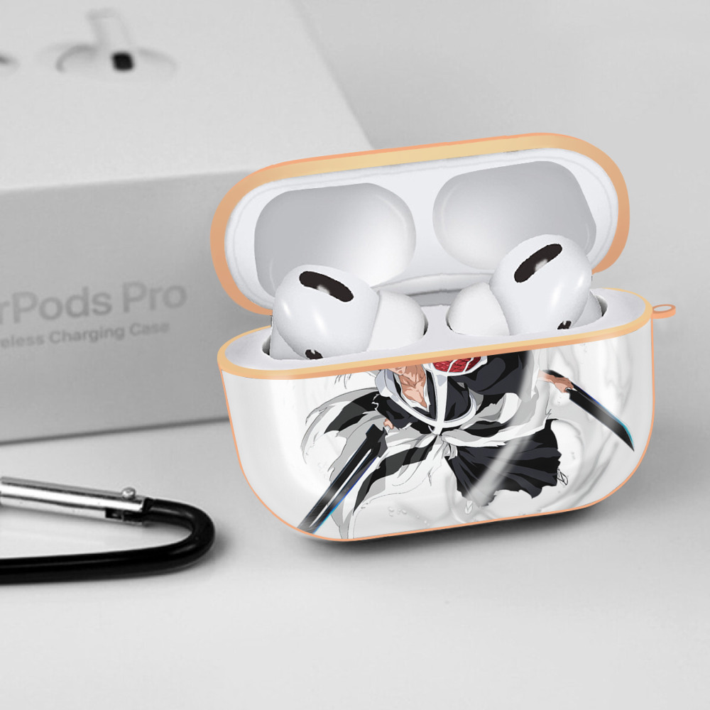 ブリーチ 黒崎一護（くろさき いちご）BLEACH Kurosaki Ichigo 【AirPods Pro用】ハードシェル保護ケース｜耐衝撃・防指紋・カラビナ付き商品仕様