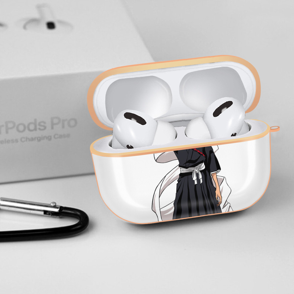 ブリーチ 黒崎一護（くろさき いちご）BLEACH Kurosaki Ichigo 【AirPods Pro用】ハードシェル保護ケース｜耐衝撃・防指紋・カラビナ付き商品仕様