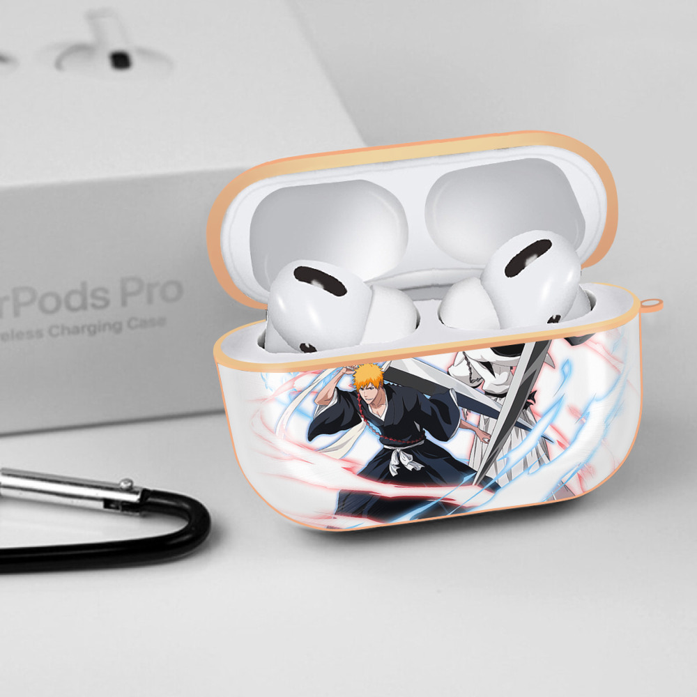 ブリーチ 黒崎一護（くろさき いちご）BLEACH Kurosaki Ichigo 【AirPods Pro用】ハードシェル保護ケース｜耐衝撃・防指紋・カラビナ付き商品仕様