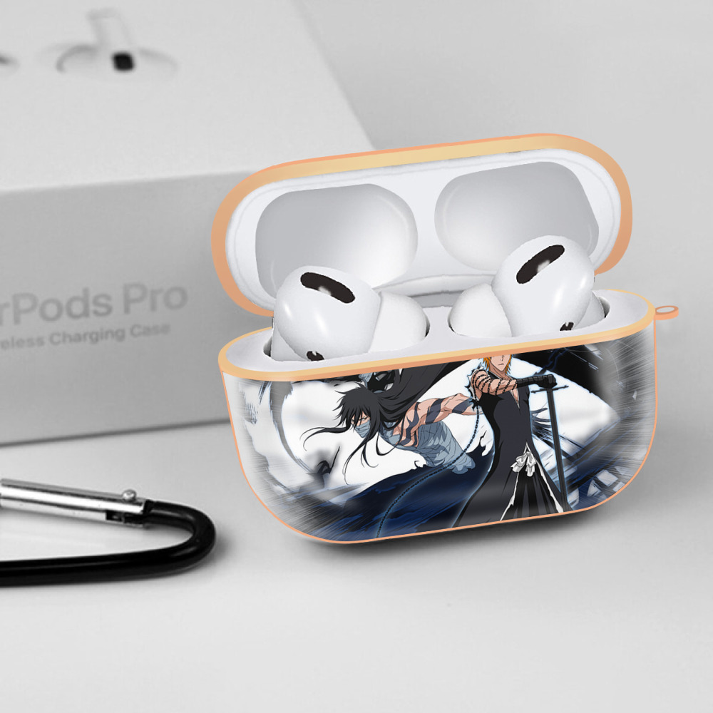 ブリーチ 黒崎一護（くろさき いちご）BLEACH Kurosaki Ichigo 【AirPods Pro用】ハードシェル保護ケース｜耐衝撃・防指紋・カラビナ付き商品仕様