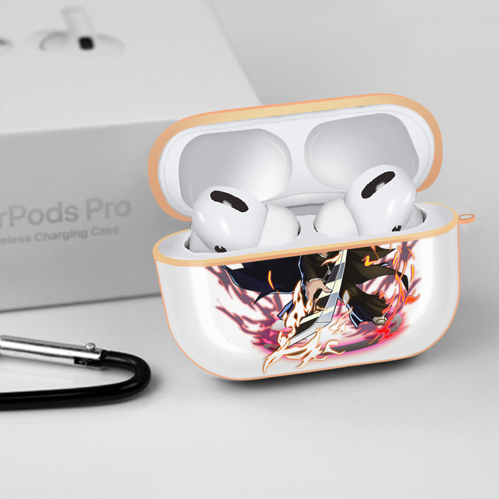 ブリーチ 黒崎一護（くろさき いちご）BLEACH Kurosaki Ichigo 【AirPods Pro用】ハードシェル保護ケース｜耐衝撃・防指紋・カラビナ付き商品仕様