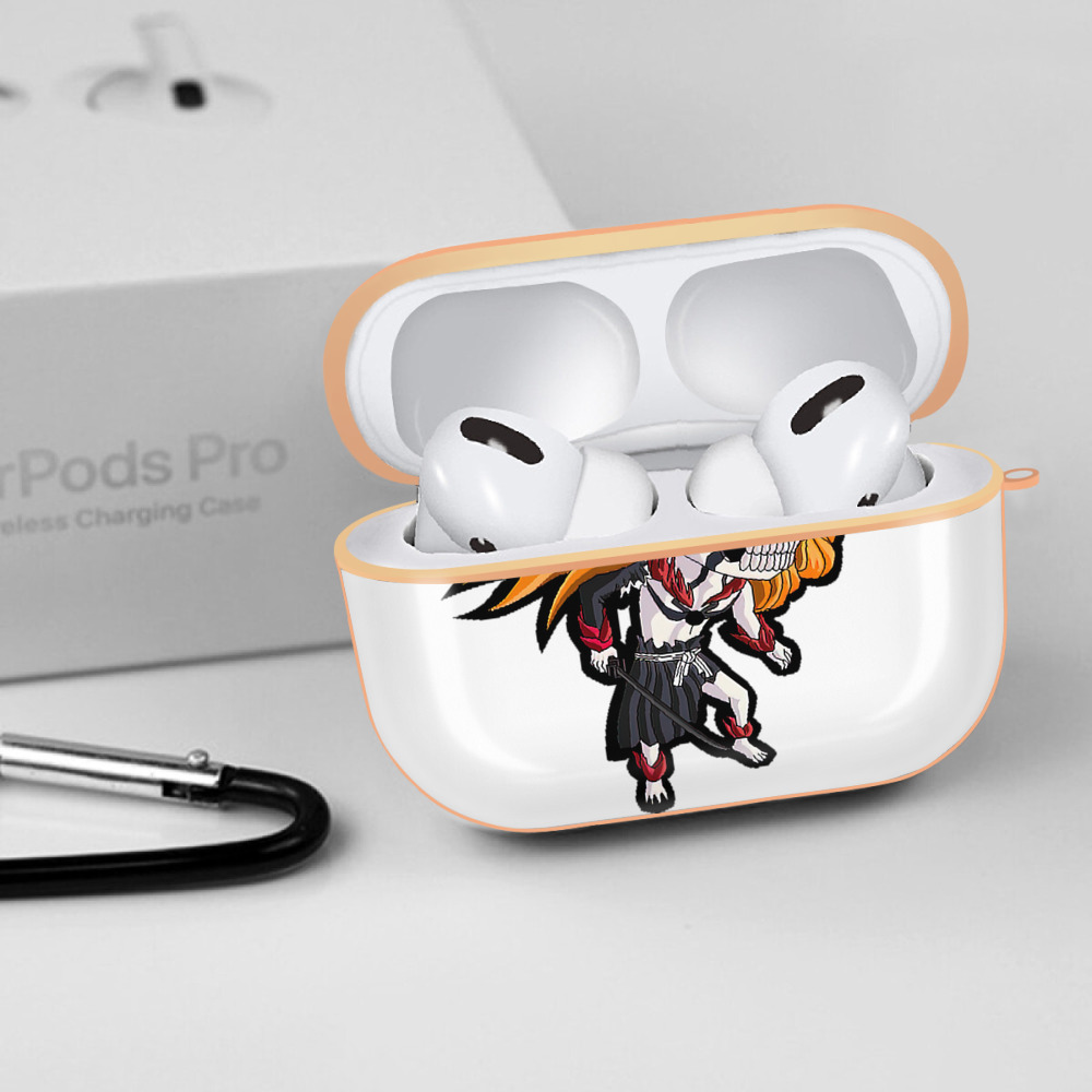 ブリーチ 黒崎一護（くろさき いちご）BLEACH Kurosaki Ichigo 【AirPods Pro用】ハードシェル保護ケース｜耐衝撃・防指紋・カラビナ付き商品仕様